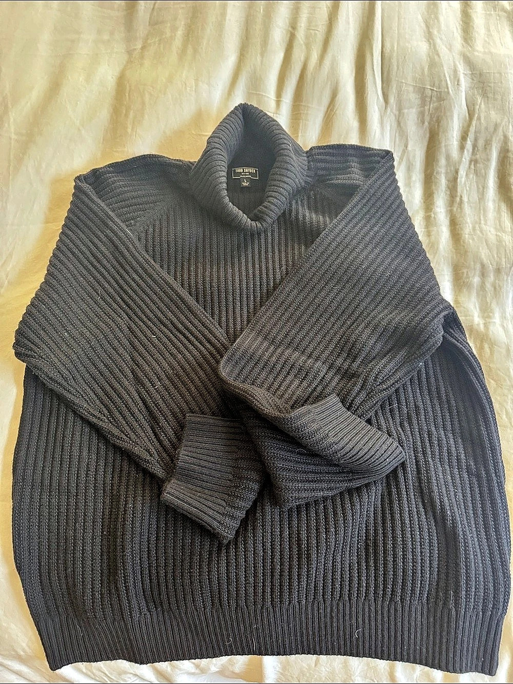 Todd Snyder Black Wool Turtleneck